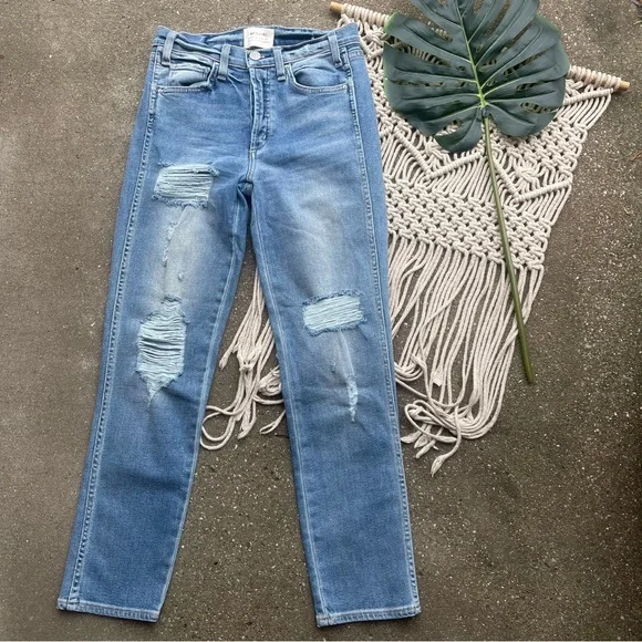 McGuire Distressed Ankle Crop Jeans Size 26 Ankle & Cropped